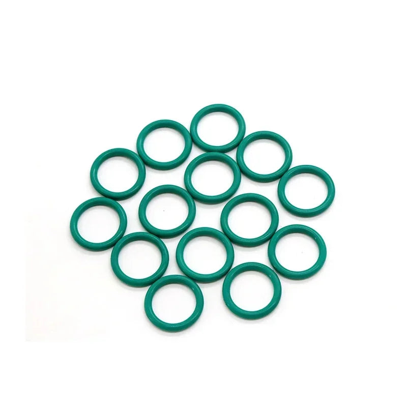 Green Fluorine Rubber O-Ring OD 4-70mm Thickness CS 1/1.5/2mm O-Rings Sealing Gasket Oil Resistant Acid & Alkali Resistant