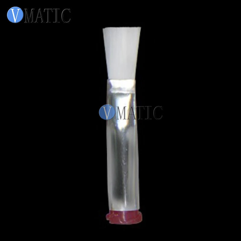 Free Shipping 14G-27G Dispensing Needle Brush Double Screw Thread Needles Efd Soft Brush Needle Flat 6mm Mouth Dispenser Needle