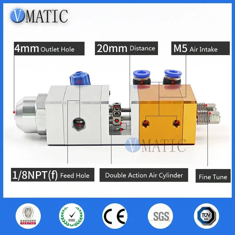 ‌Heavy-Flow Dual-Cartridge Dispensing Valve | AB Epoxy Mixer with Suction Lift & Diaphragm Tech Fast Ship‌