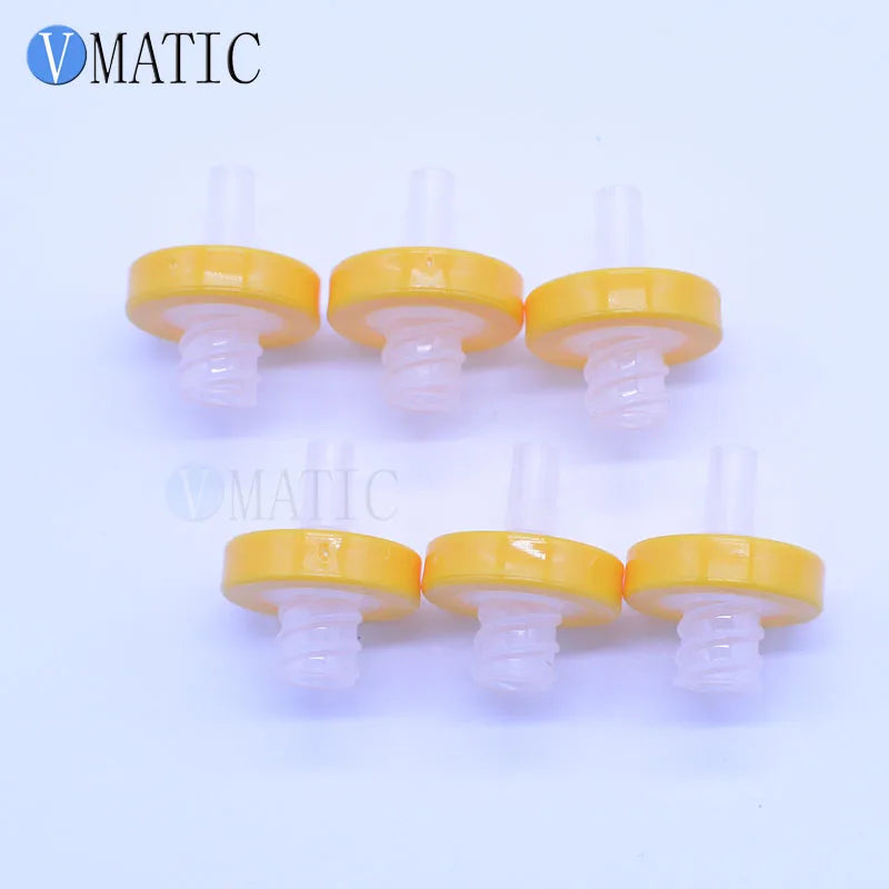 High Quality 100Pcs 13mm 0.22um Plastic Yellow Syringe-Driven Filter Syringe Filter Water Solution Filtration Membrane