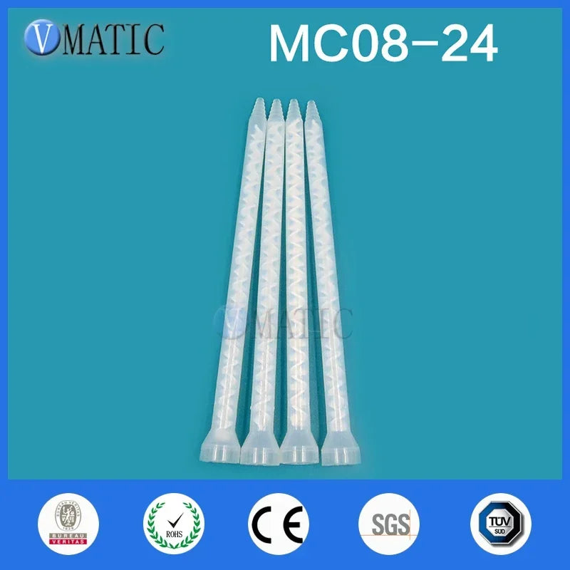 ‌Industrial Static Mixer Nozzles MC08-24 | 10PCS Eng-Resin for Epoxy/Silicone Auto/Electronics Anti-Clog Design Free Shipping‌