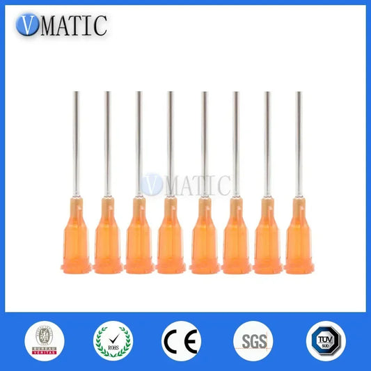 Free Shipping 100Pcs 15G Glue Dispensing Needle With 1''  1 Inch Tubing Length Stainless Steel Dispensing Needle