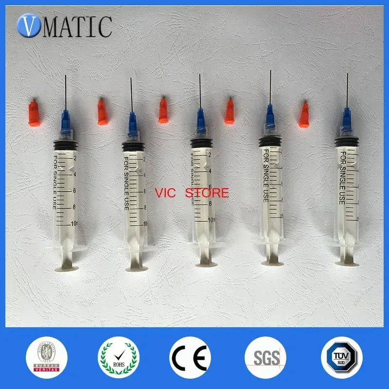 Industrial Adhesive Kit ▶ 5×22G Stainless Needles + 5×10ml Luer Syringe（25.4mm/1"）🚚