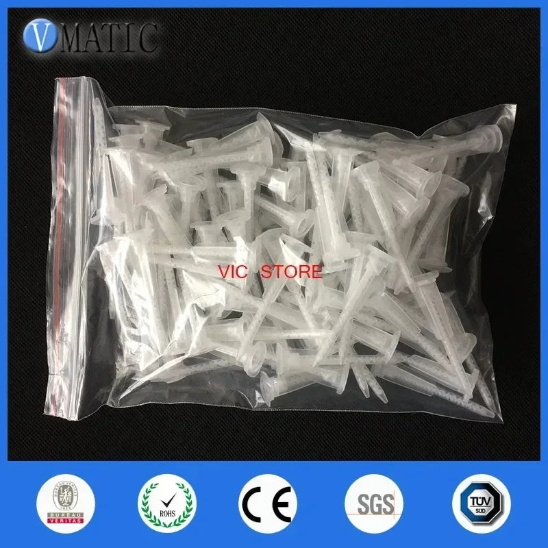 ‌100pcs MA3.0-17S Static Mixer Nozzles 3mm | High-Viscosity Resin Mixing Tips for Two-Part Epoxy/Silicone/Adhesive (Bulk Industr
