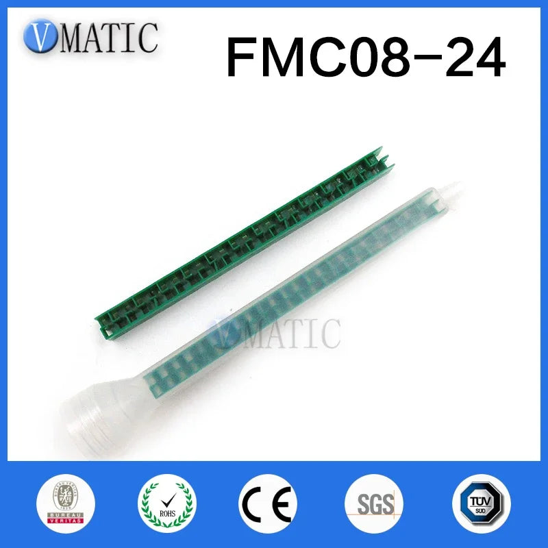 Free Shipping 5Pcs Resin Static Mixer FMC08-24 Mixing Nozzles Screw Mouth Silicone Mixing Tube Nozzle