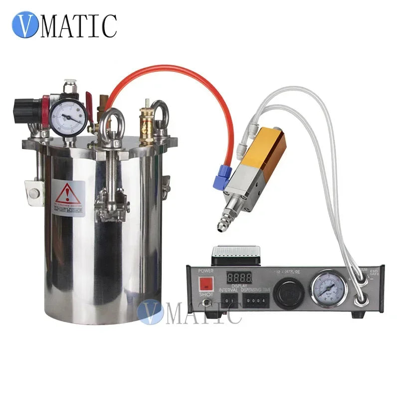Free Shipping Good Automatic Dispenser Thimble Pneumatic Valve & 5L Stainless Steel Pressure Tank Liquid Dispensing Equipment