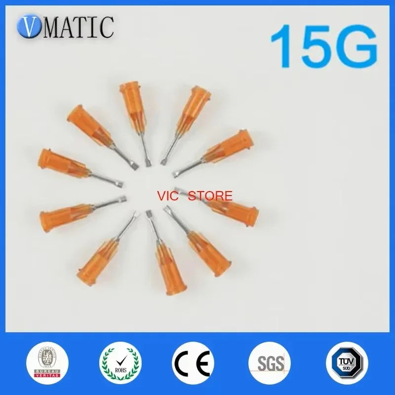 Free Shipping 15G Flat Dispensing Needle Tips 1/2 Inch With Factory Price Glue Dispenser Blunt Needle Tips