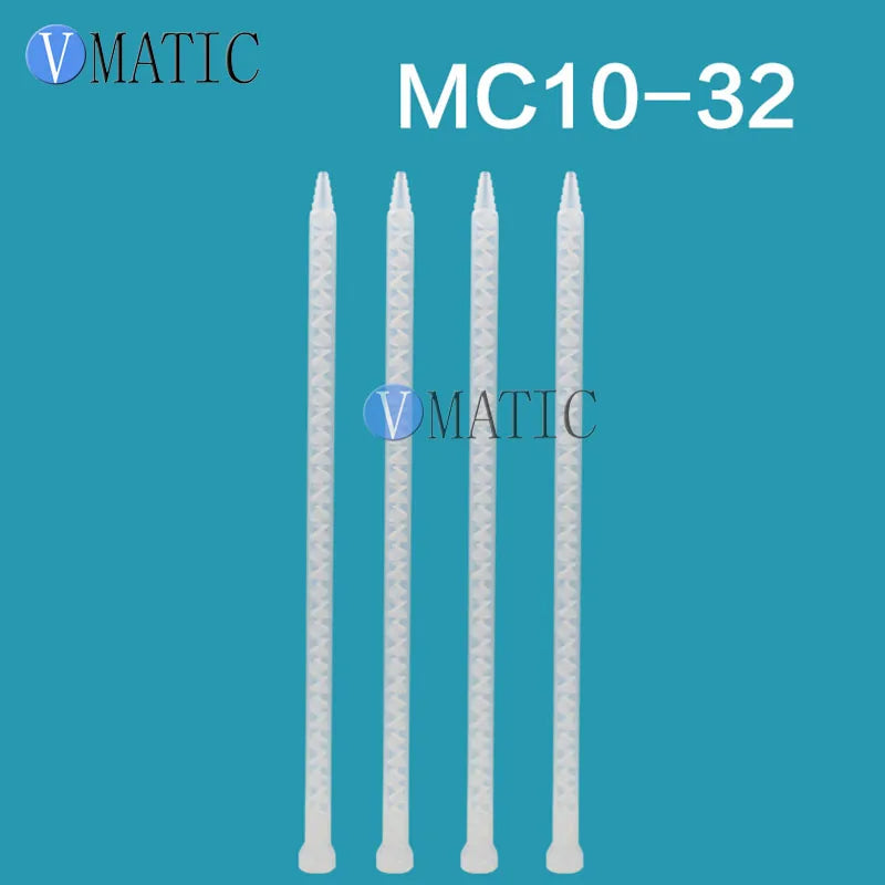 Static Mixing Nozzle MC10-32 (White Core) | ISO 9001 Certified for 1:1 Ratio Epoxy (200-800psi) with 20 Helix Elements