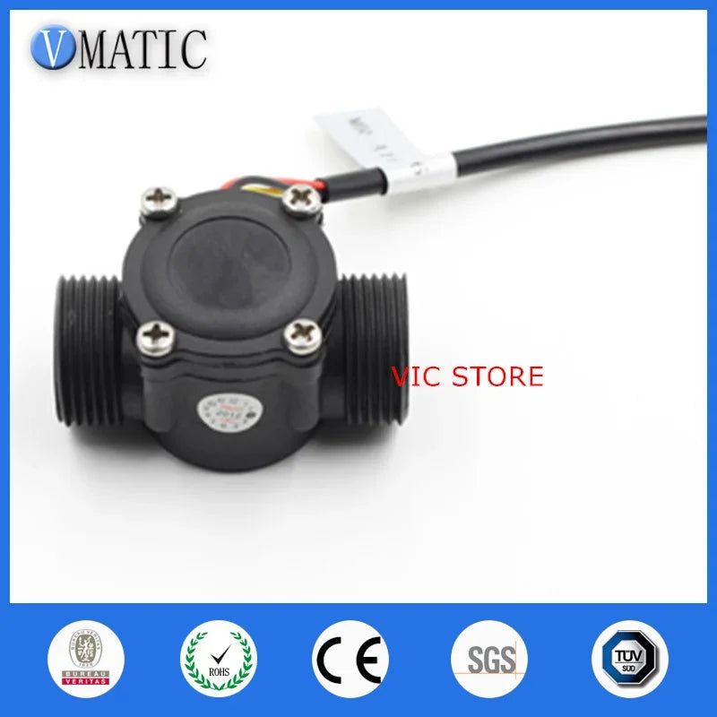 Free Shipping VCA168-6 3/4' ' Indicators 2-60l/m Water G3/4 Meter High Accuracy Plastic Flow Sensor