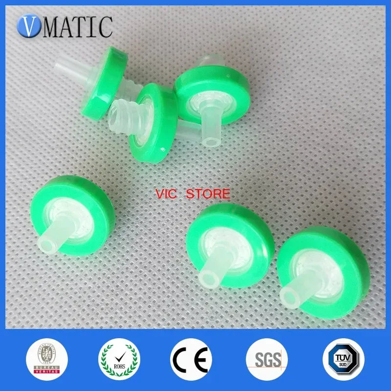 ‌0.22μm Chemical-Resistant Syringe Filter | 13mm PTFE Membrane for Organic Solvent & HPLC Sample Prep (100-Pcs)‌