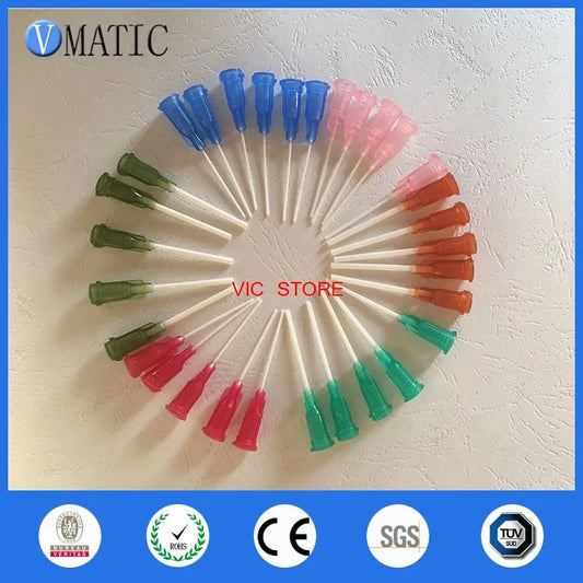 Free Shipping 14-25G Mix Pack 1'' Length Pp Flexible Dispensing Needle Tips, Each Size 100Pcs Totally 600Pcs