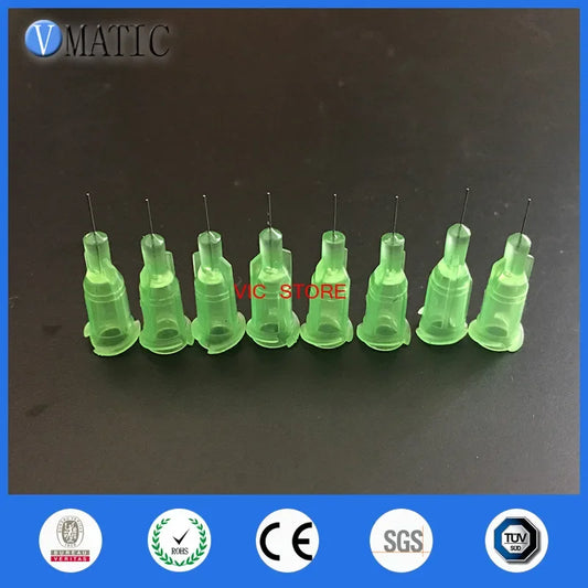 Free Shipping Non Sterilized 100Pcs 34G 0.25'' Dispensing Glue Syringe Barrel Needle Tip 1/4 Inch