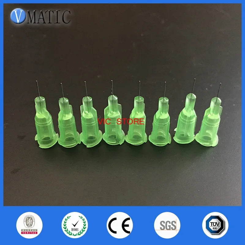 High Quality Non Sterilized 100Pcs 34G 0.25'' Dispensing Glue Syringe Barrel Needle Tip 1/4 Inch
