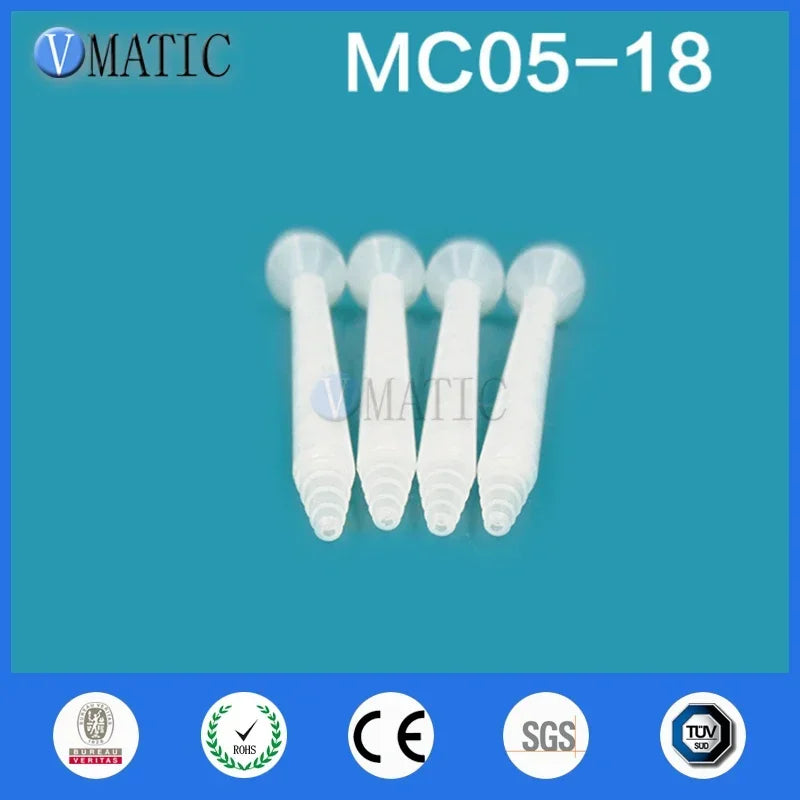 ‌MC05-18 Static Mixer Nozzle | Dual-Cartridge Epoxy Mixing Tips for Two-Part Resins (White Core, 5:1 Mix Ratio, Chemical-Resista