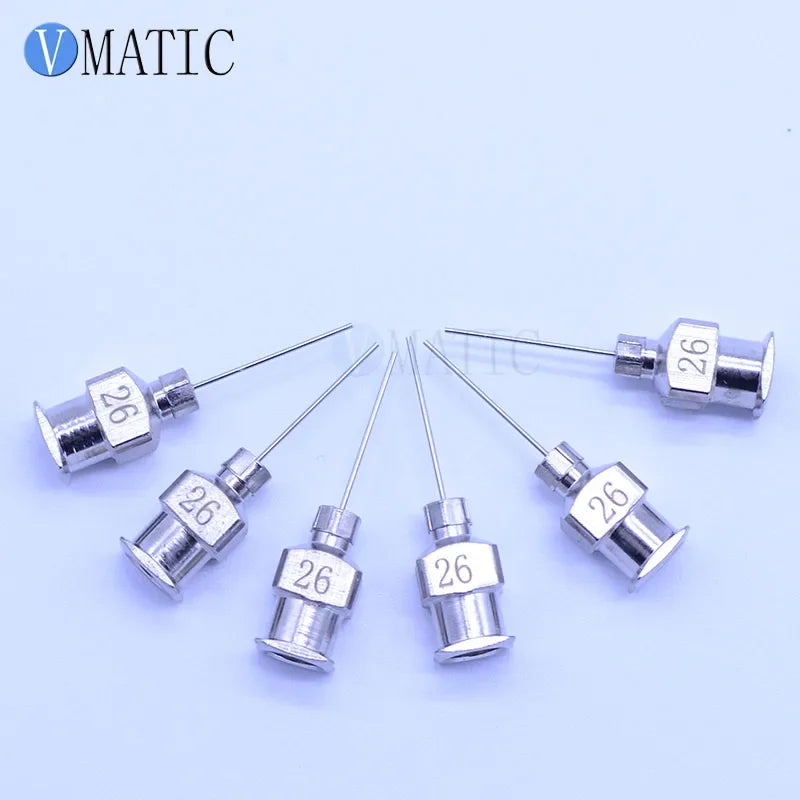 Free Shipping 12Pcs 1/2 Inch Needle Tip Length 26G Stainless Steel Epoxy Glue Dispensing Needles