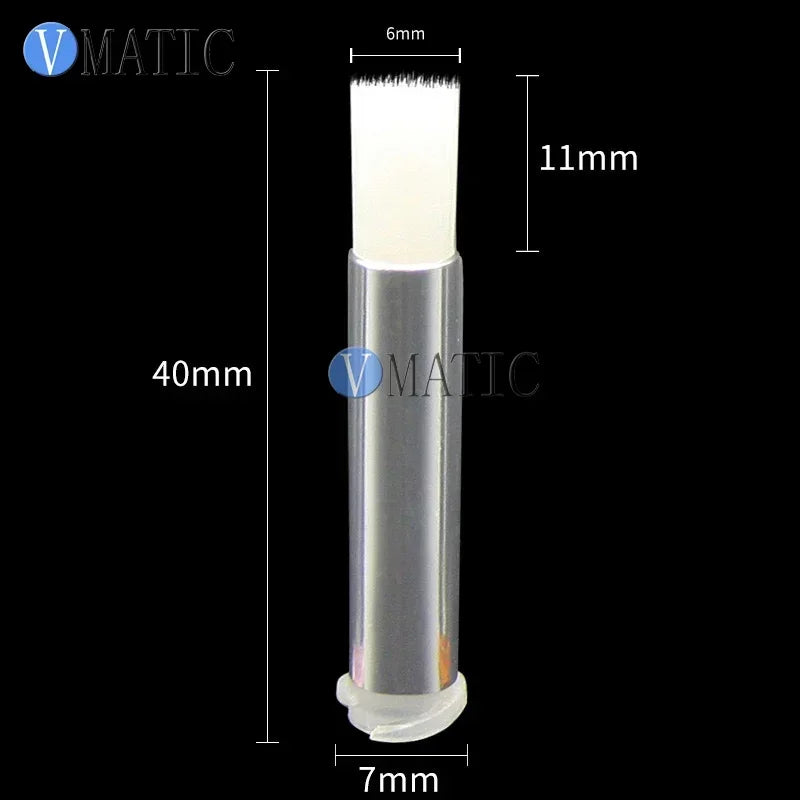 Free Shipping 25G 6mm Brush Tip Needle Double Screw Thread Needles EFD Soft Brush Needle Round Mouth Dispensing Needle
