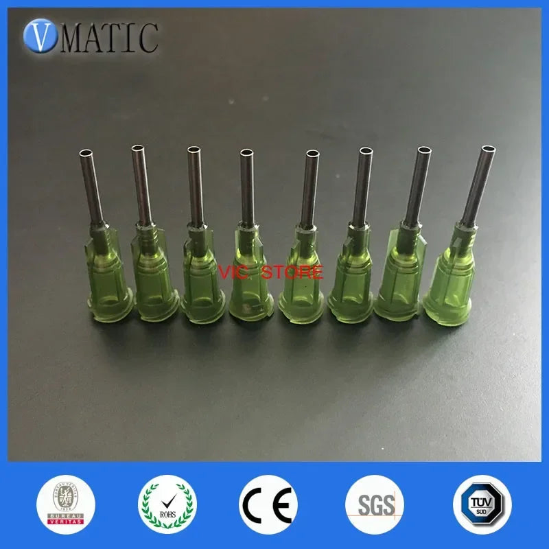 Free Shipping 100Pcs 0.5'' 1/2 Inch Tubing Length 14G Luer Lock S.S.Glue Plastic Dispensing Needle Tip