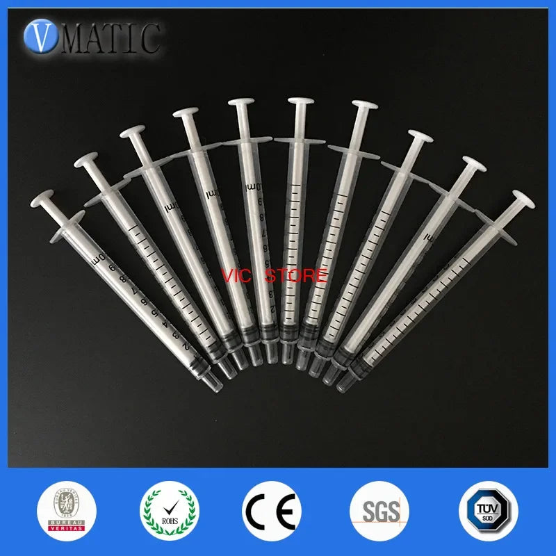 Free Shipping 50Pcs 1ml Dispensing Plastic Liquid Dispenser Syringe Industrial Plastic Syringe 1cc