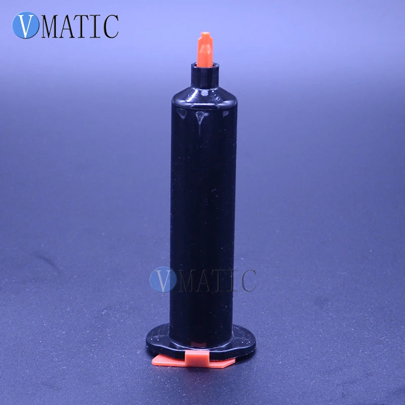 Free Shipping 500Sets 30cc/ml Black Adhesive Dispensing Syringe Needle Sleeve Pneumatic Cylinder Uv Barrel With Stopper