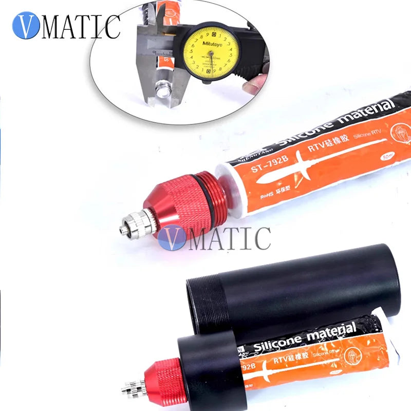Free Shipping 330ML Aluminum Caulking Cartridge with Silicone Liner, Luer Lock Tip, Metal Adapter & Cap (Optional Needle)