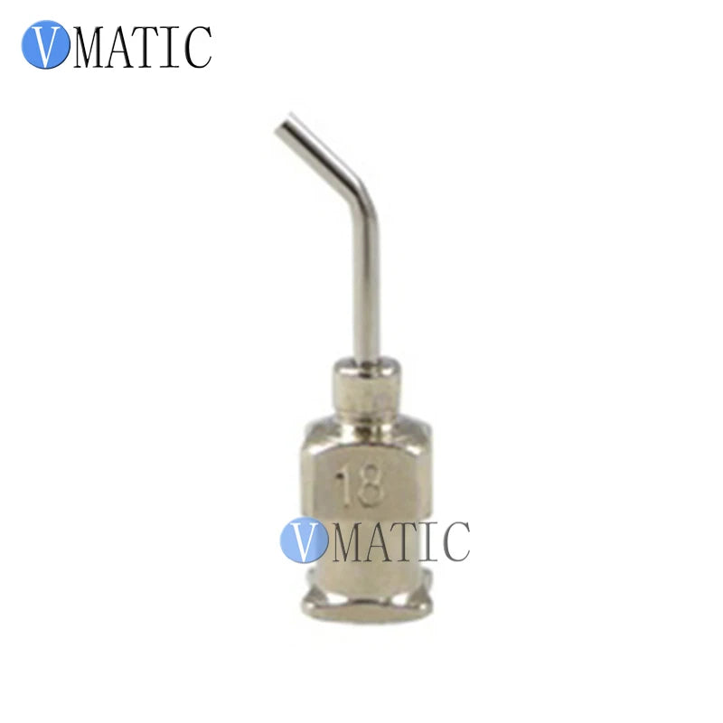 ‌17G(1.07mm) 45° Bent Stainless Steel Needles | 12.7mm(1/2") Length for High-Viscosity Epoxy & Solder Paste (12pcs Pack)‌