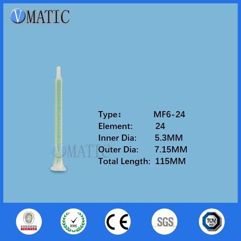 ‌Industrial 1:1 Epoxy Mixer Nozzles MF06-24 | 30pcs Eng-Resin Static Tips for Electronics/Auto Adhesive Free Shipping‌