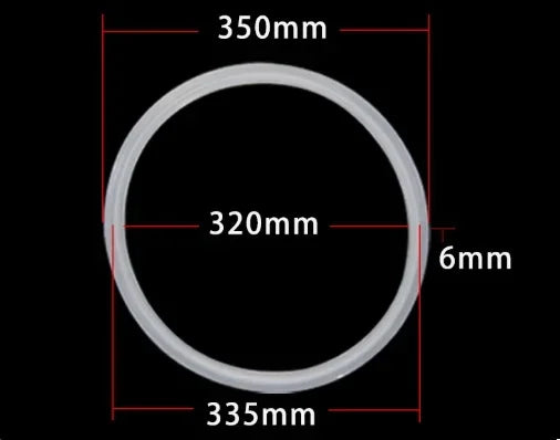 High-Temperature & Acid/Alkali Resistant Silicone Gasket Frame-Mounted Pressure Tank Seal, Durable Anti-Dust Rubber Ring