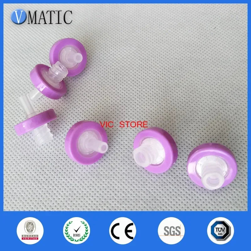 ‌0.45μm Nylon Syringe Filter | 13mm 100-Pack Non Sterile for HPLC & Organic Solvents‌
