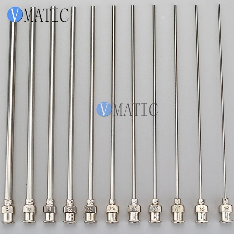 High Quality Precision All Metal Tips Tube Length 10cm 100mm Blunt Stainless Steel 10Pcs Dispensing Needles Syringe Needle Tips