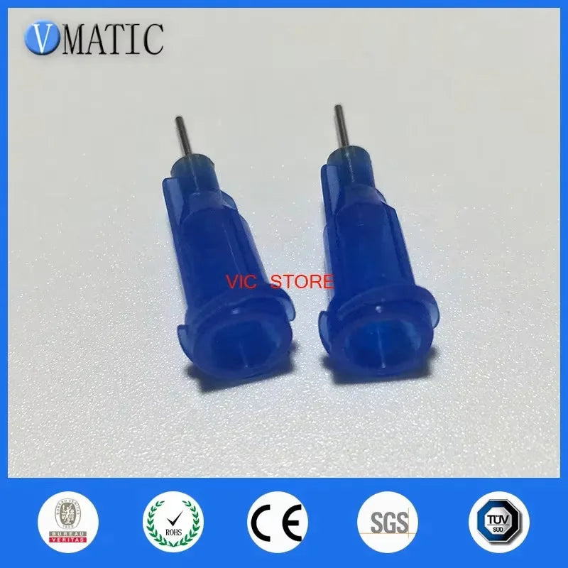 ‌100PCS 22G 1/4" Blue Anodized Syringe Needles | Luer Lock Stainless Tips for Epoxy / Pet Care Free Shipping‌ ﻿