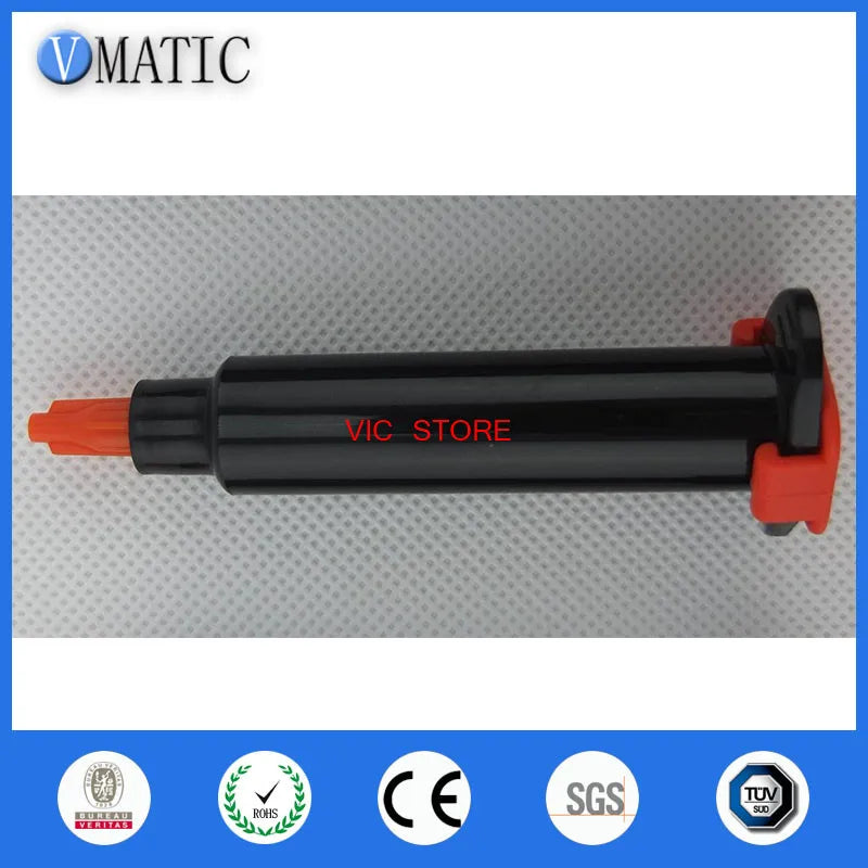 High Quality 10cc/ 10ml Black Pneumatic Syringe Barrel Set Glue Dispensing Syringe Piston/ Stopper & End Cover