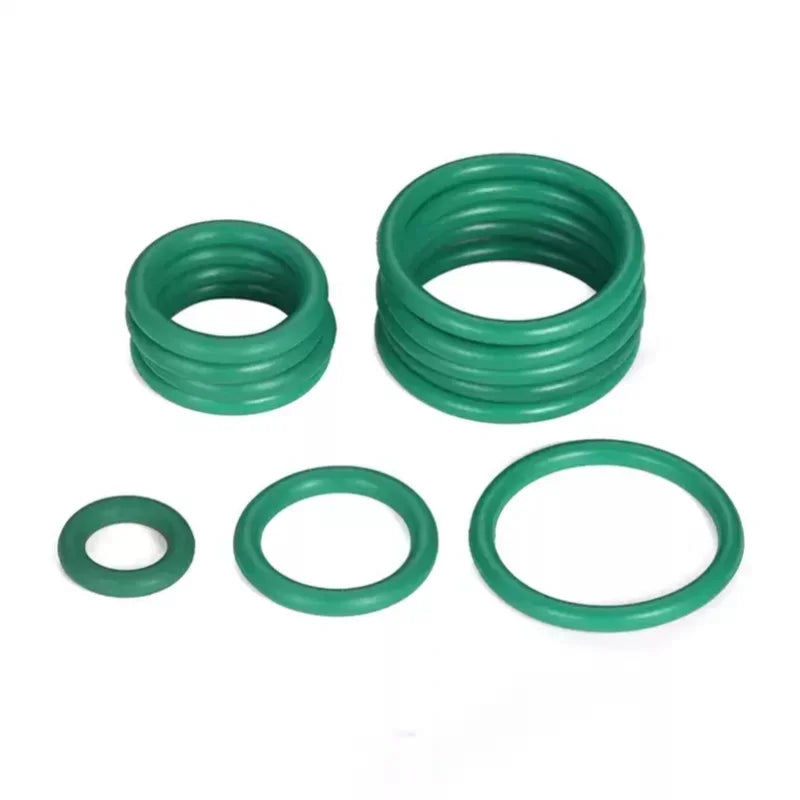 Green Fluorine Rubber O Ring Sealing Gasket OD 8~70mm Thickness CS2.4/3.1/3.5mm Oil and Acid High Temperature Resistant