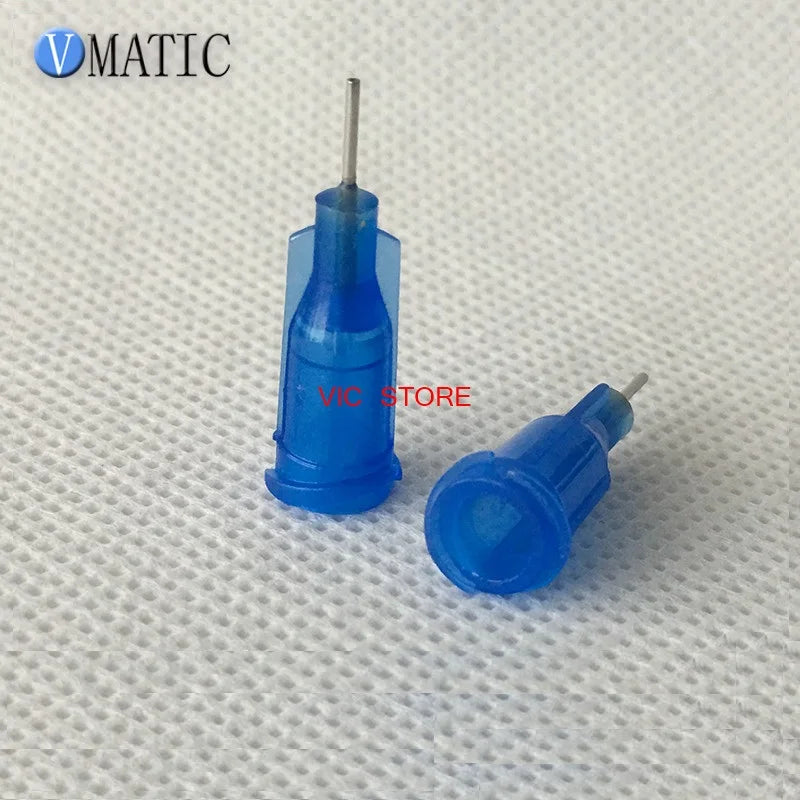 High Quality Blue Color Quality 100Pcs/Lot 22G 1/4'' Inch Stainless Steel Tip Dispensing Screw Needles Syringe Needle Tips