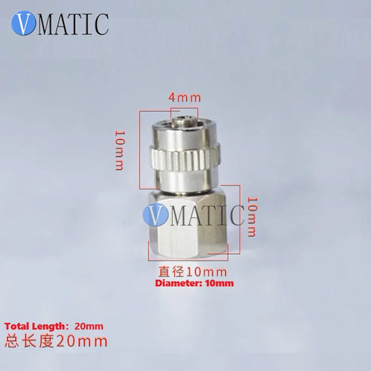 Free Shipping Metal Female Luer Lock to 1/4" & 1/8" Thread Adapter (M6/M8/1/8 Inch Optional)