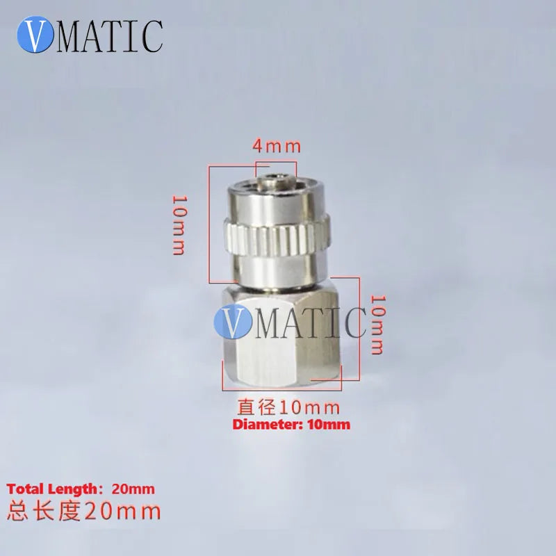 Precision Metal Luer Lock Adapter - Female Thread to 1/4" 28 UNF, 1/8" NPT, M6, M8 - for Fluid Dispensing & HPLC Systems