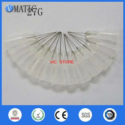 Free Shipping 1000 Pcs 0.5'' 27G TE Premier Dispensing Tips 1/2 Inch Tubing Length Dispense Needles