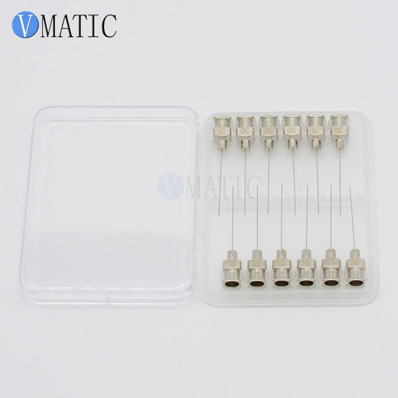 Free Shipping 12Pcs 1'' Tip Length 30G Blunt Stainless Steel Dispensing Needles Glue Dispenser Needle Tip 1 Inch