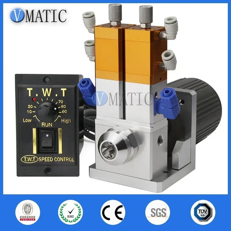 ‌Industrial Electric Mixing Valve with Motor | Dynamic Dispensing System for Two-Part Epoxy/Silicone (Auto-Calibration)‌