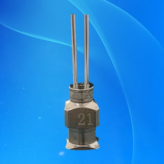 ‌12-Piece 21G Dual-Tip Dispensing Needles | 1/2" S.S. Tips for Epoxy/Silicone/Adhesive Fast Ship‌
