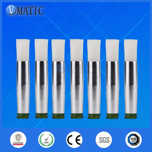 Free Shipping 14G 7mm Needle Brush Double Screw Thread Needles EFD Soft Brush Needle Round Mouth Glue Dispensing Tip