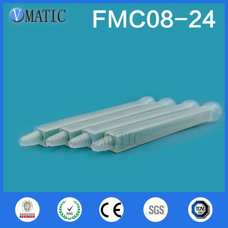 Free Shipping 10pcs Resin Static Mixer MC08-24 Mixing Nozzles for Duo Pack Epoxies Green Color