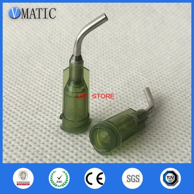Free Shipping 45 Degree 14G 0.5 1/2 Inch Te Bent Dispensing Tips Dispensing Needle