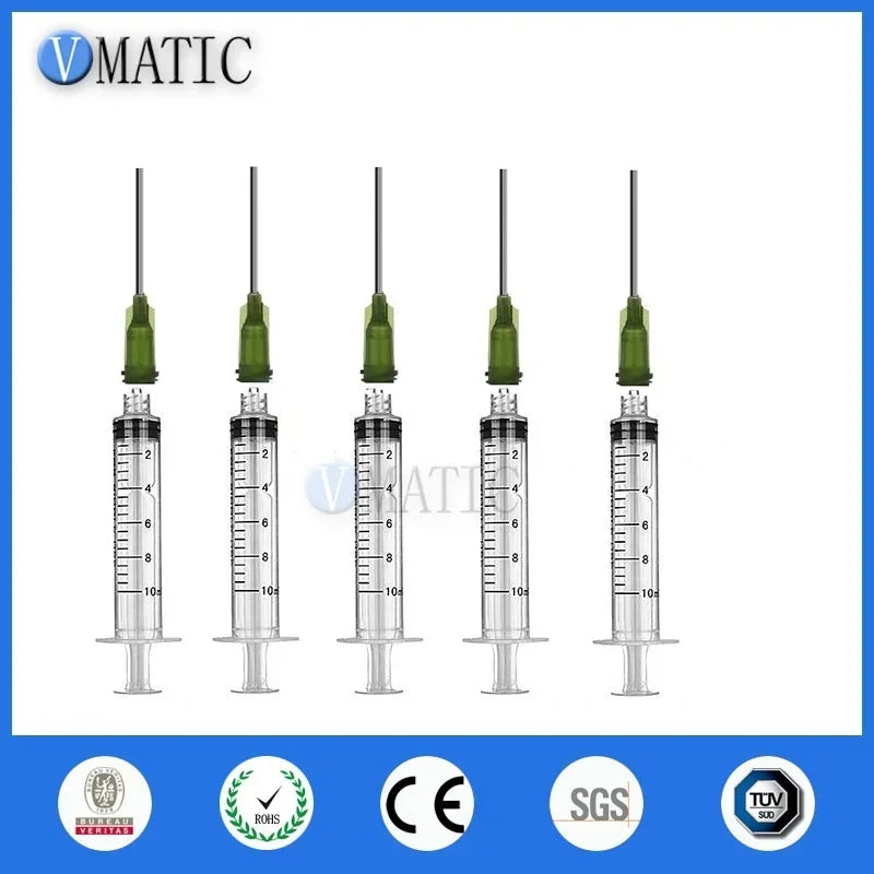 14G High-Flow Dispensing Needles 25mm (5-Pack) | Syringe Tip Kit for Viscous Liquids & Adhesives