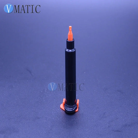 Free Shipping 3cc/ 3ml Black Glue Dispensing Pneumatic Syringe Barrel With Piston & Cover
