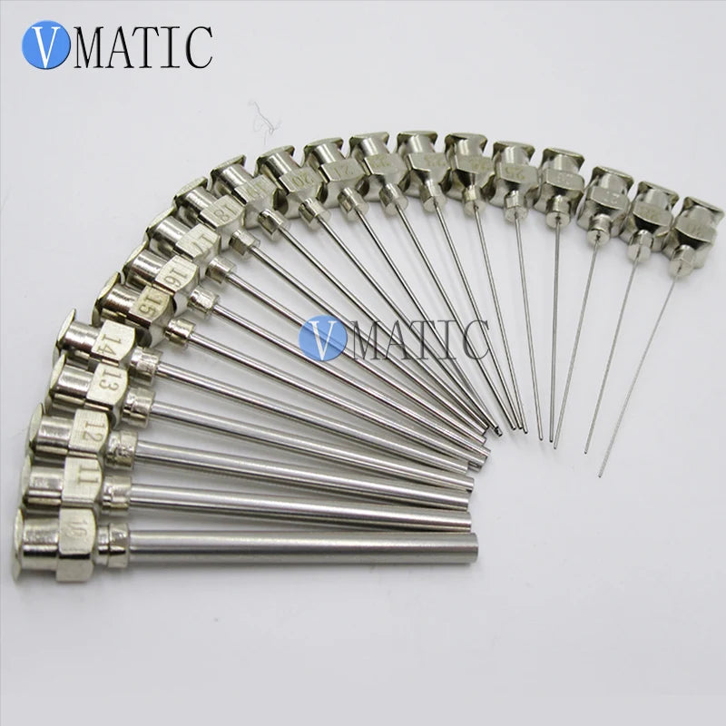 High Quality 12Pcs High Precision All Metal Needle Tube Length 75mm Stainless Steel Blunt Dispensing Syringe Needles