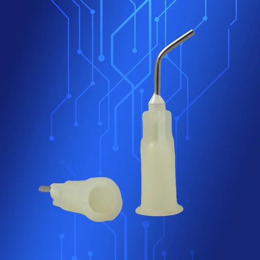 ‌100PCS 19G 45° Bent Dispensing Needles 0.5" | Bayonet Type Stainless Steel Tips for Electronics Free Shipping‌