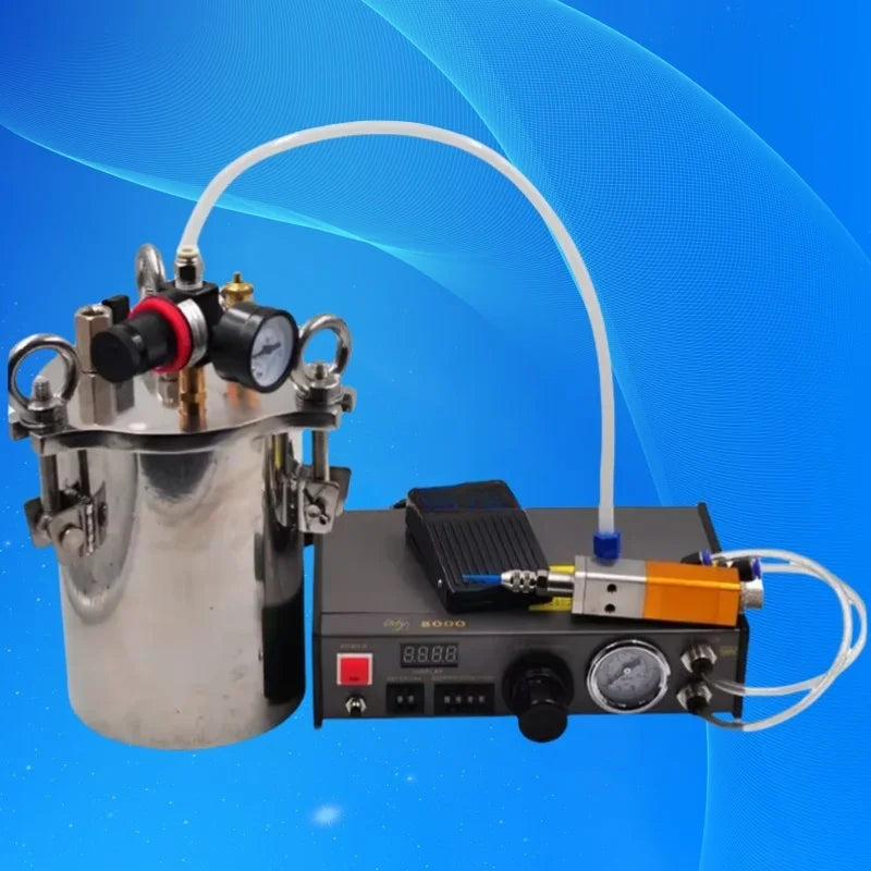 Free Shipping Automatic Quality Glue / Liquid Dispenser Valve Dispensing Equipment With Air Pressure Tank 1L