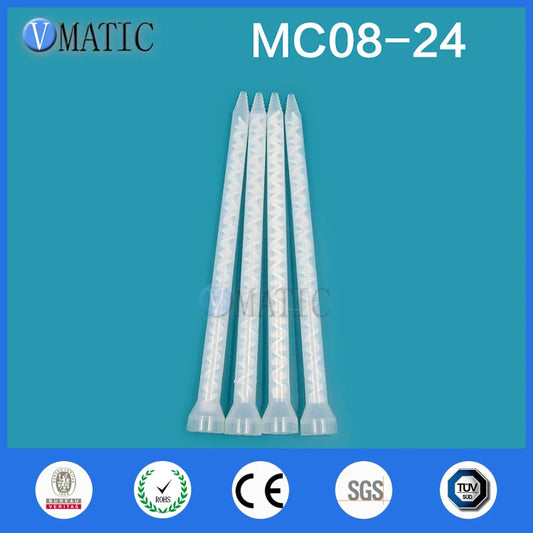 Free Shipping High Quality Plastic 10Pcs Resin Static Mixer MC08-24 Mixing Nozzles