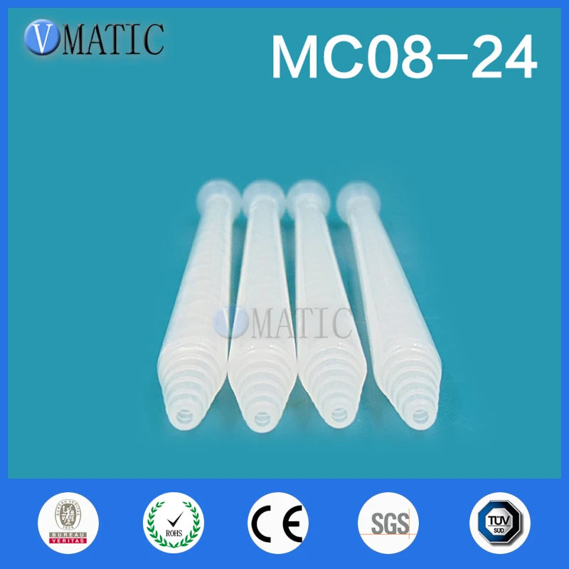 Free Shipping High Quality Plastic 10Pcs Resin Static Mixer MC08-24 Mixing Nozzles