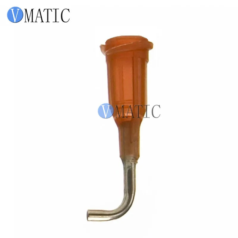 High Quality 15G Amber 0.5" 90 Degree Bent TE Premier Blunt End Stainless Steel Dispensing Needle Tips 1/2 Inch